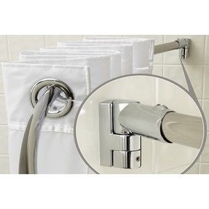 Wingits 6' Oval Curved Shower Curtain Rod - Satin Stainless Steel - WOCSN6SP
